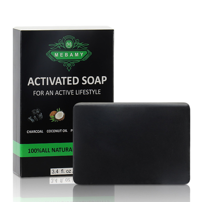 RSPO Organiczne mydło ręcznie robione z aktywowanym bambusowym węglem drzewnym w kostce mydła do kąpieli
